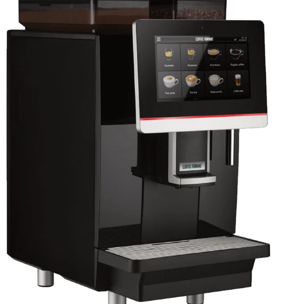 Coffee Format DEMY — widok ekspresu pod kątem