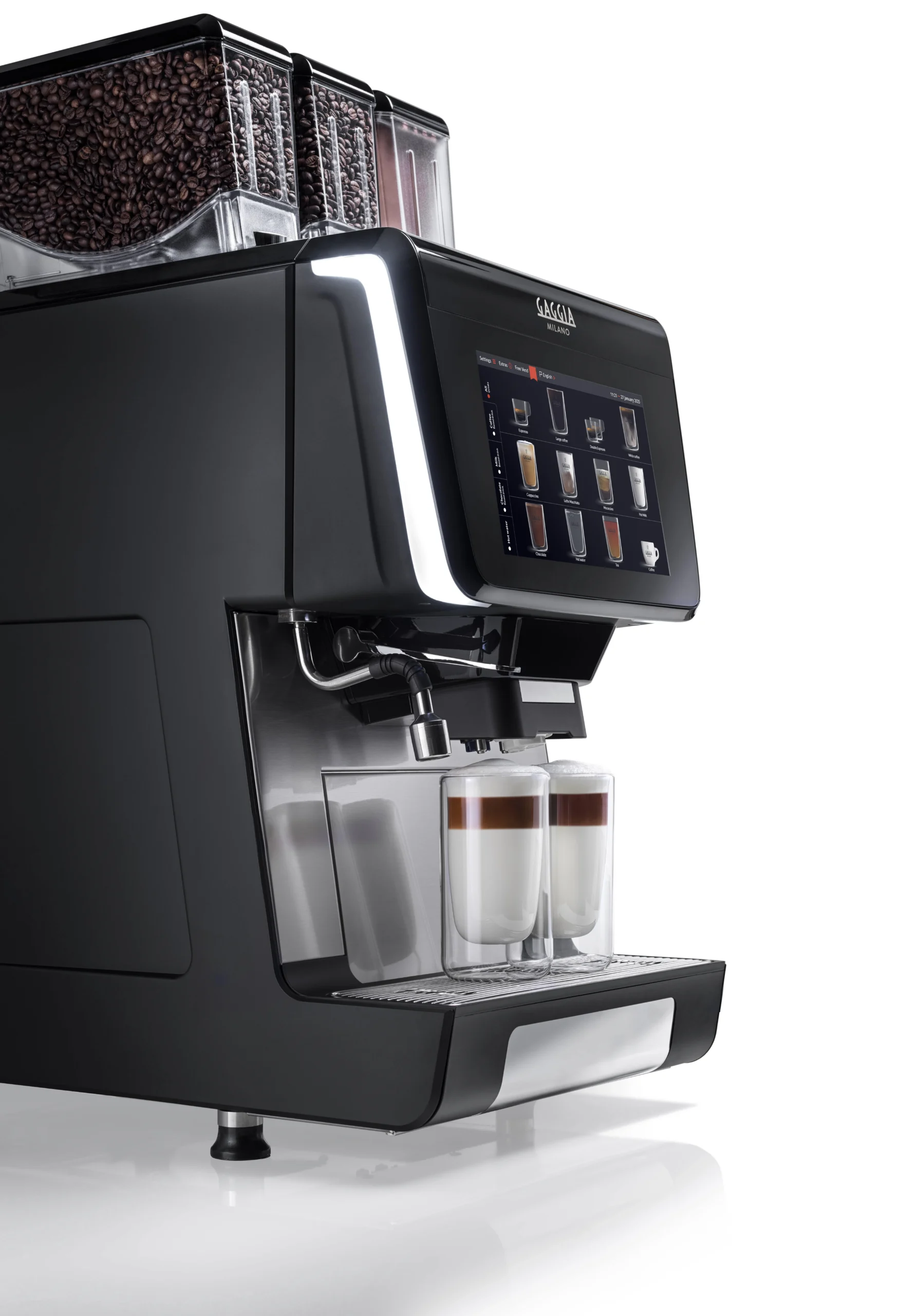 Gaggia G700 — dwa napoje pod wylewką