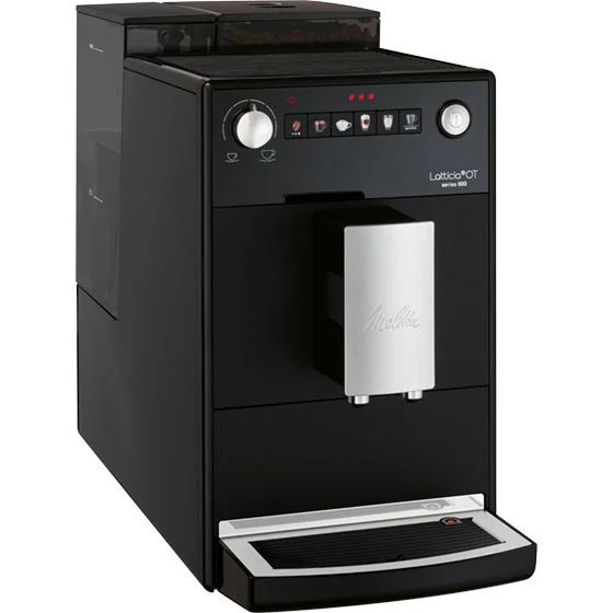 Melitta Latticia OT frosted black — widok z przodu i z boku